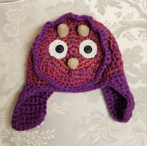 🦕 Handmade Crochet Dinosaur Hat Sz 1-3 yr old Toddler Pink